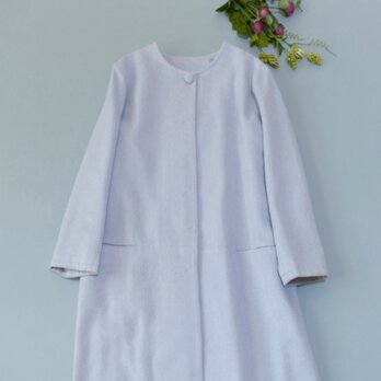 総裏クルミ釦ポケット付きシンプルなロングコート♪