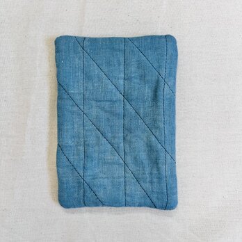 藍染めのポットマット