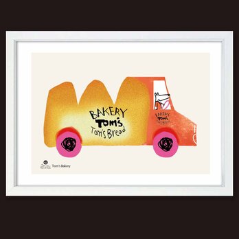 トムのパン屋さん　犬　送料無料 　イラスト　A4〜A0　ポスター　アートポスター　アート/sei検索新着順　3845