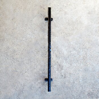 【ロートアイアンのドアハンドル】Φ22㎜・60㎝ １ツイストのハンドメイド玄関ドア・取っ手・手摺・アイアンバー