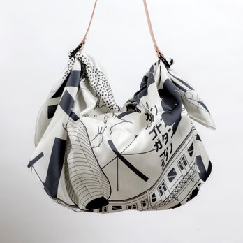 Tokyo Manga Midnight Blue 風呂敷 & マスタードレザーストラップセット