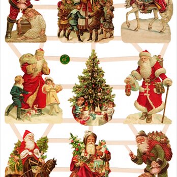 ドイツ製クロモス 馬に乗ったサンタ ラメなし　DA-CH142（Made in Germany)