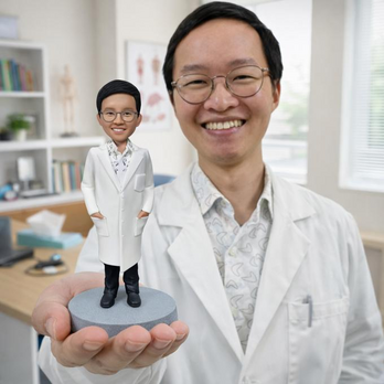 写真から作るオーダーメイドフィギュア｜保育士 医者、医師、看護師 にそっくり似顔人形｜社長 昇進・就職・退職祝いに｜上司・同僚へ