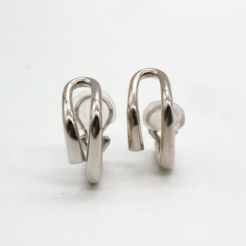 Kearring-007 Uラインイヤリング完成品 9×23mm(ロジウム・ニッケルフリー)【1ペア】