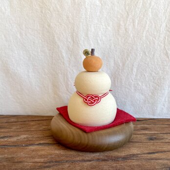 陶器の鏡餅(中サイズ・焼き締め)