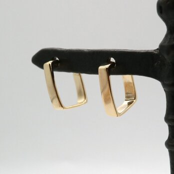 kpierce-065-gold スクエアピアス完成品 3.5×14.5mm(薄金メッキ・ニッケルフリー)【1ペア】