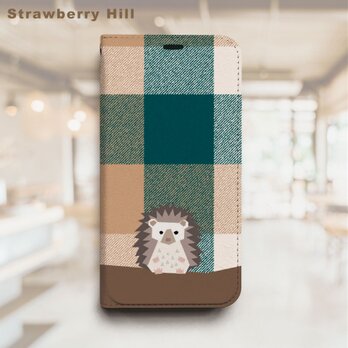 ハリネズミ　イラスト  ベルトなし 帯なし ベルトレス 手帳型 iPhone スマホ ケース カバーのコピー