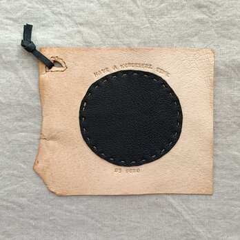 レザーコースター　ナチュラル　ピッグスキンレザー