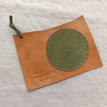 レザーコースター　キャメル　牛ヌメ革