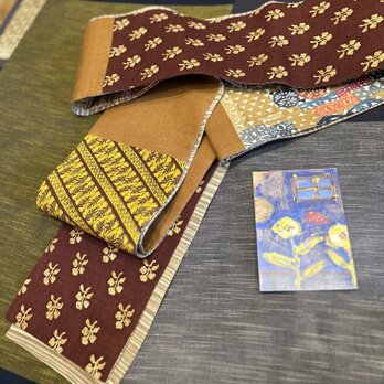 唯屋オリジナル小紋と型染半幅帯