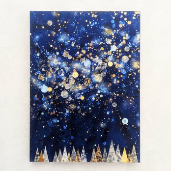 星と森P8号(アクリル原画)