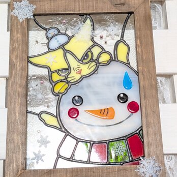 2025冬のステンドグラスパネル