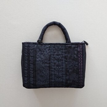 BLACK FRANCE RIBBON MINI STANDARD BAG