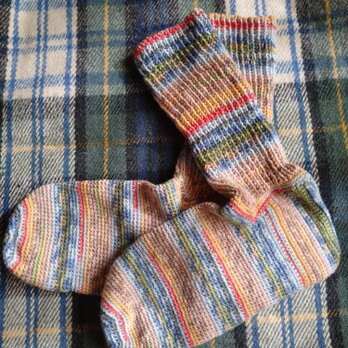 手編みハイソックス