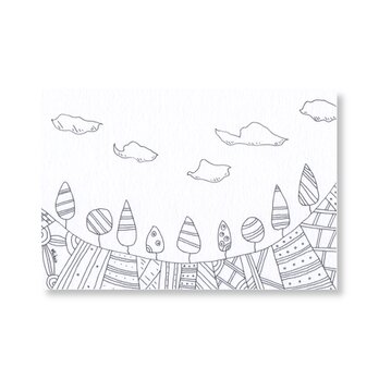 「 あの日の思い出に 」。ペン画 ( 原画 )