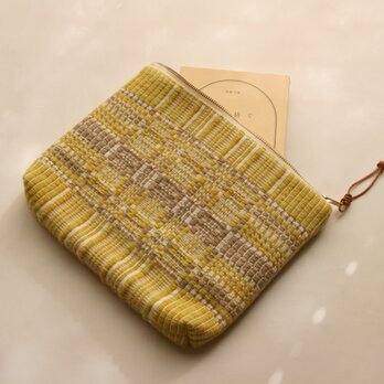 北欧手織りポーチL（イエロー）ダーラドレル