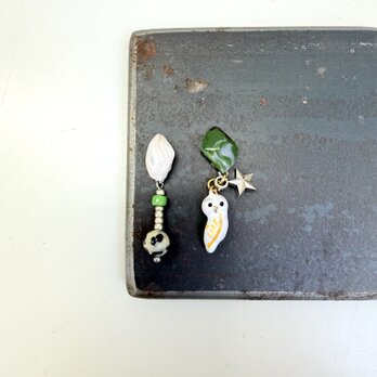 （一点もの）owl ＋Dalmatian jasper