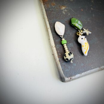 （一点もの）owl ＋Dalmatian jasper