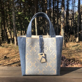 こぎん刺しのトートバッグチャーム付き