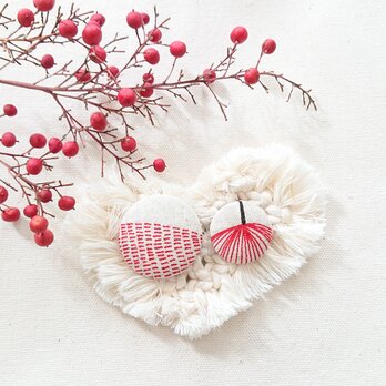 ★くるみボタンブローチ★