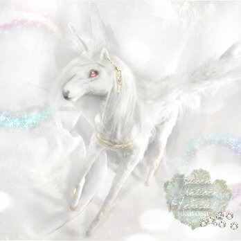 アリコーン　ペガサス　ユニコーン　馬　白馬　干支　午年　全身可動　羊毛フェルト　アートドール　アートドール