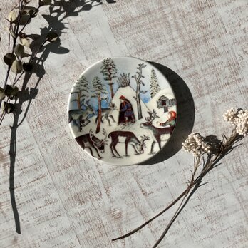冬のトナカイ飼い＊北欧＊冬の壁飾り／ARABIA／ウォールプレート