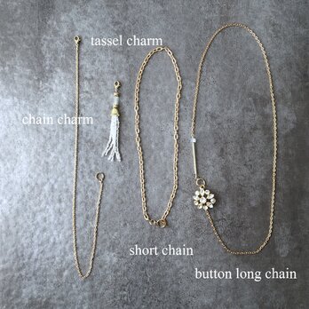 何通りの着け方が楽しめる マルチウェイ ネックレス チェコガラス ビーズタッセル / daisy