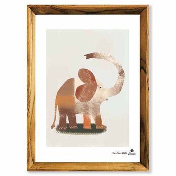 ハートフル　ゾウ　送料無料 　イラスト　A4〜A0　ポスター　アートポスター　アート/sei検索新着順　3851