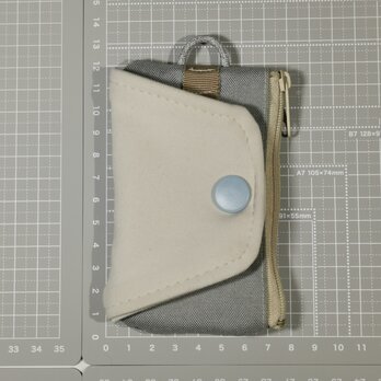 One Hand Key Card Case【Basic】　右利き用　ベージュ×グレー