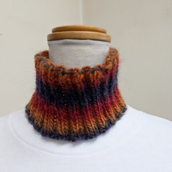 夕焼け色のネックウォーマー