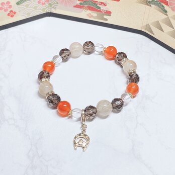 数量限定！27日まで馬チャームプレゼント【2026年 開運】行動力と前向きな流れを整える パワーストーンブレスレットNo.833