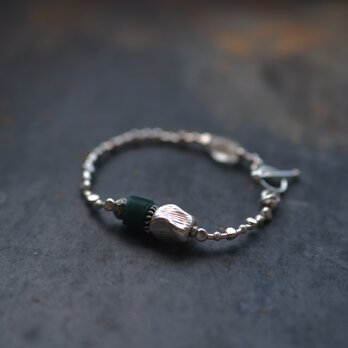 -Pyu beads- silver bracelet