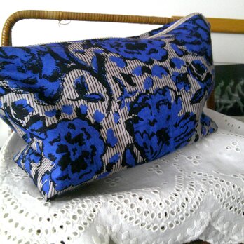 BotanicalCotton×linen  大きめpouch