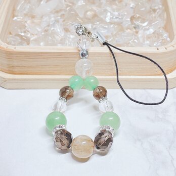 年内発送！馬チャームプレゼント♪27日まで✦【2026丙午 開運】心穏やかに安定した日々をすごす 天然石ストラップNo.834S