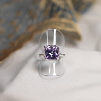 【一点もの】リング（Silver×キュービックジルコニア　パープル）
