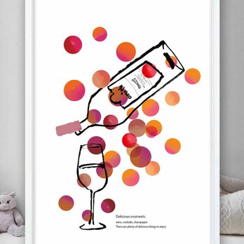 おいしいひととき　フルーツ　送料無料 　イラスト　A4〜A0　ポスター　アートポスター　アート/sei検索新着順　1499