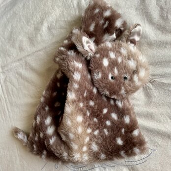 おすわり鹿のワンハンドルバッグ2  ポーチつき