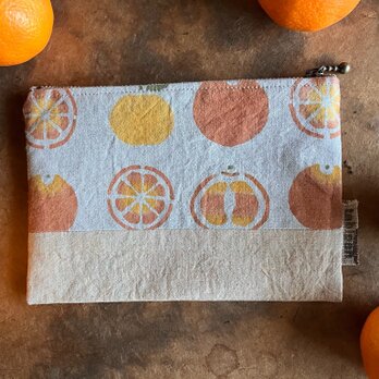 おミカンのフラットポーチ