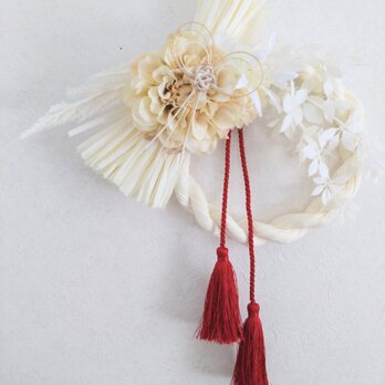 フレンチなお洒落しめ縄リースで新年を迎えませんか？（ホワイトC）