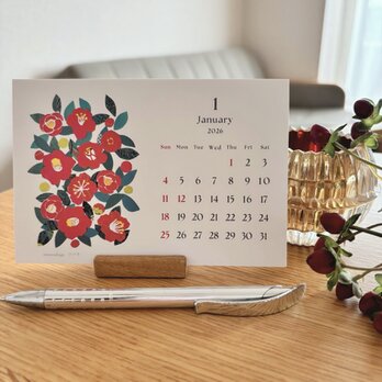 2026年花の癒し卓上カレンダー