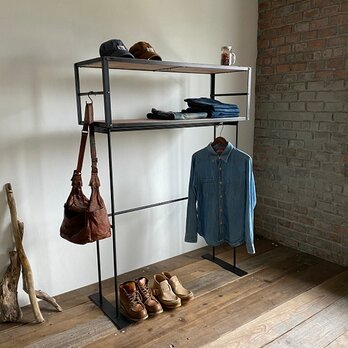 数量限定　CONVOY-S　ハンガーラック　シェルフ　棚　2WAY　インダストリアル　衣装　キッチン　ディスプレイラック