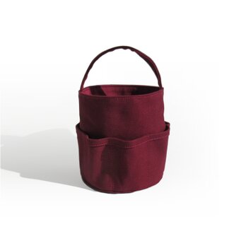 ツールバッグ　お裁縫かばん　ワインレッド色