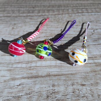 とんぼ玉　根付　3個セット