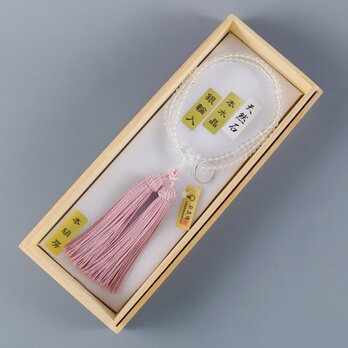 5mm 水晶 108玉　曹洞宗　八寸 共仕立　銀輪入　数珠　念珠　京念珠　京都　JUA148