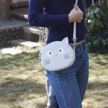 かわいい猫ショルダーバッグ 親子おそろいもOK！
