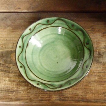 イッチン文皿（織部）