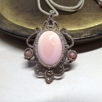 優しい夢：クイーンコンクシェルネックレス(ブラウン）