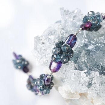 【１点限定】「海底の旋律」ブレスレット スライドチェーン モスカイヤナイト ミスティックカイヤナイト 天然石 金属アレルギー対応