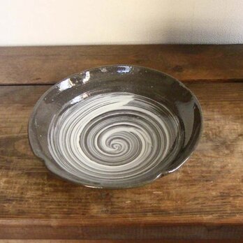 刷毛目文輪花皿