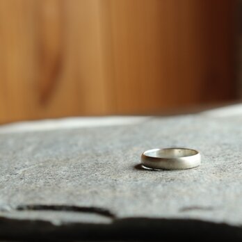 シルバー　甲丸リング　艶消し